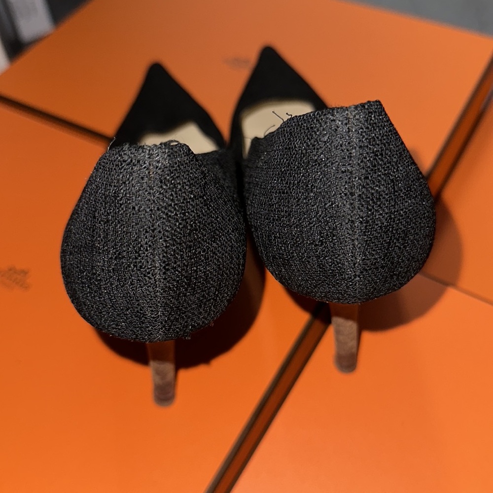 Miu Miu Black Canvas Heels - image 7